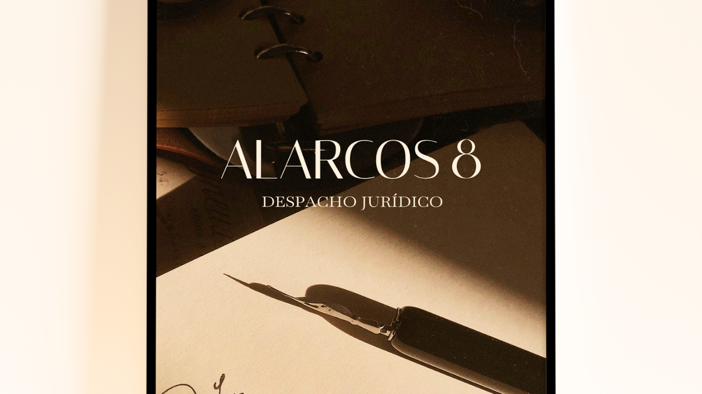 Identidad visual para Alarcos 8, despacho jurídico en Ciudad Real, diseño estilo new classic