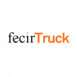 Logotipo de FecirTruck en negro y naranja.