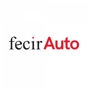 Logotipo de FecirAuto en negro y rojo.